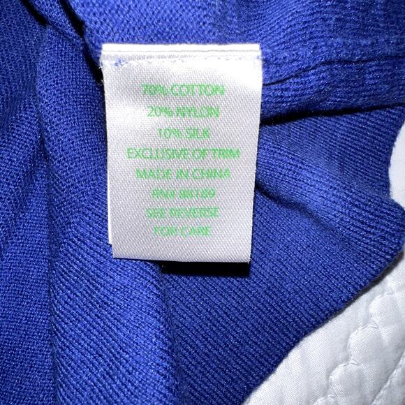 Lilly Pulitzer Womens Size Medium Royal Blue Zipper Back 3/4 Sleeve Sweater - Picture 5 of 7